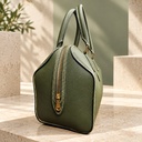 Saffiano Leather Duffle Bag - Olive Green 4