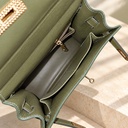 Kelly 28 Saffiano Leather Bag - Olive Green 2