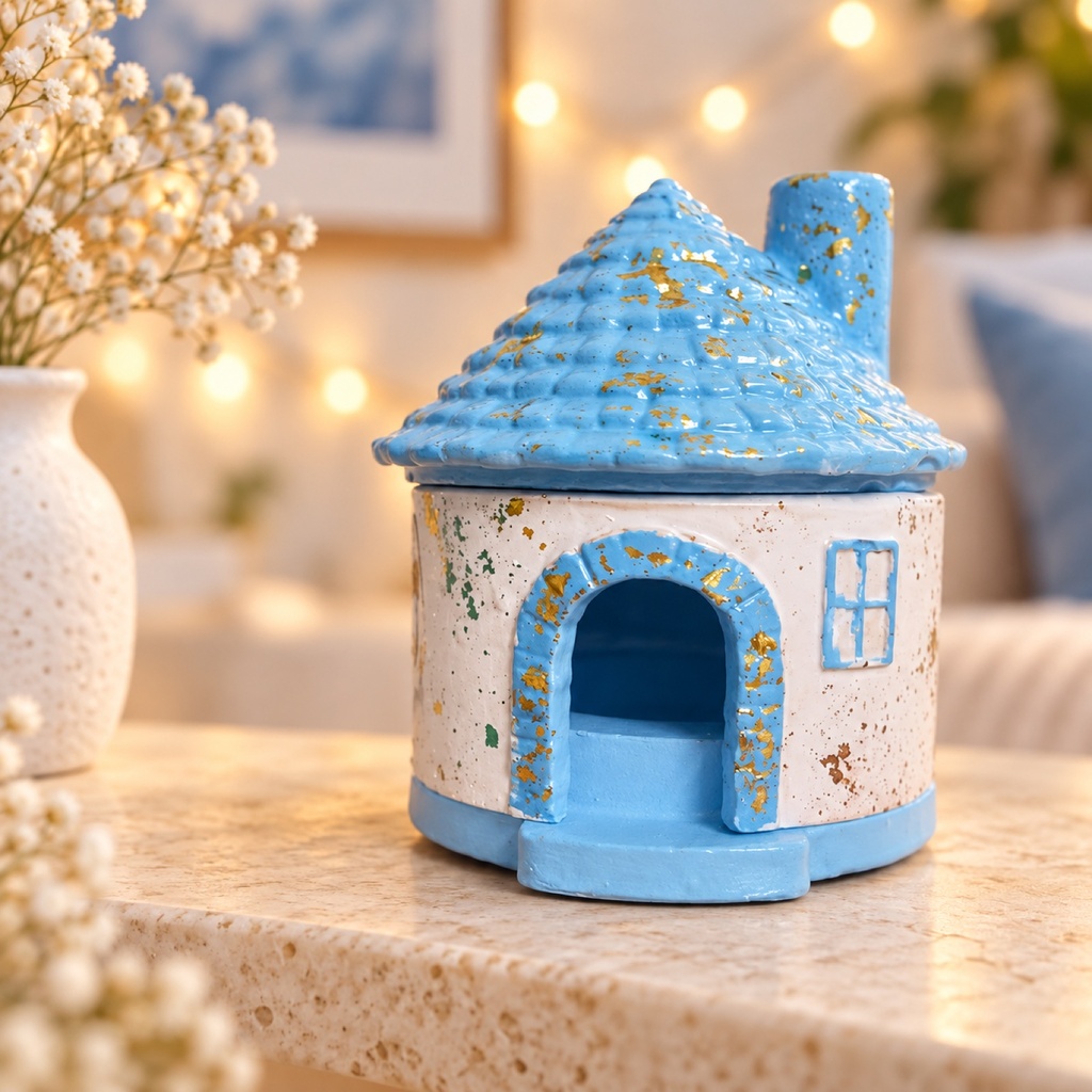 شمعة البيت الأزرق (Blue House Candle)
