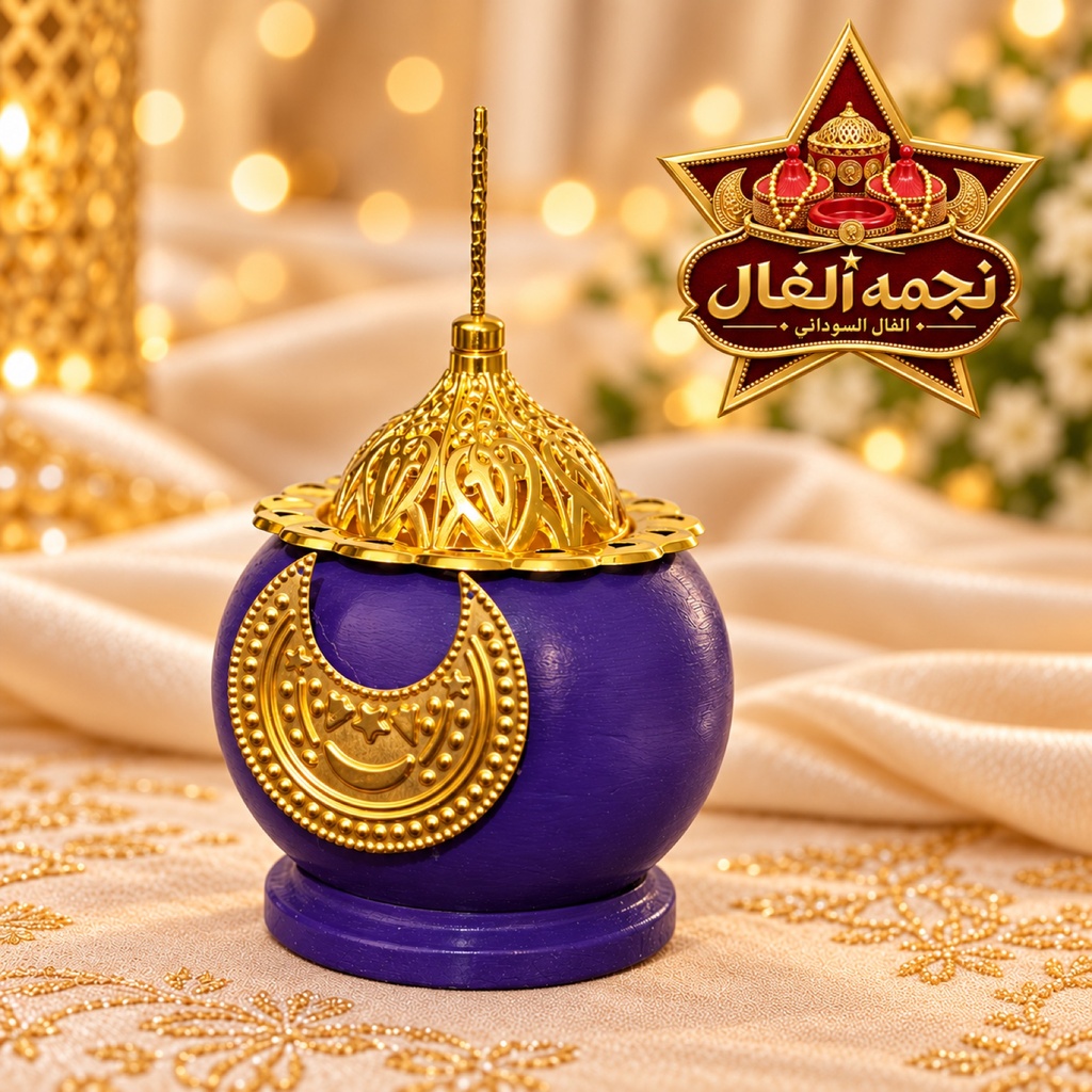 Purple Gold Crescent Sudanese Fal