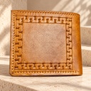 محفظة رجالي بايفولد جلد طبيعي - هافان (Men's Bifold Leather Wallet - Havana)