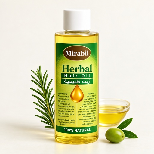 زيت الأعشاب للشعر من ميرابل ٢٤٠ مل (Mirabil Herbal Hair Oil 240ml)