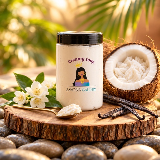 صابون كريمي بجوز الهند من زنوبيا (Zanobia Coconut Creamy Soap)