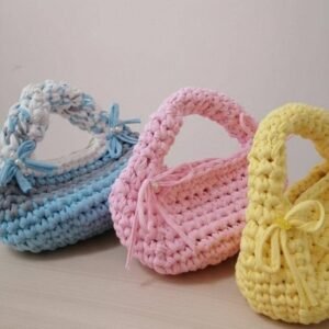 شنطه كروشيه (متوفر 3 الوان)