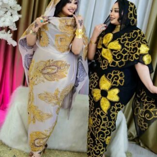 ثياب سلك مشغول وكريستال لاميي مشغول