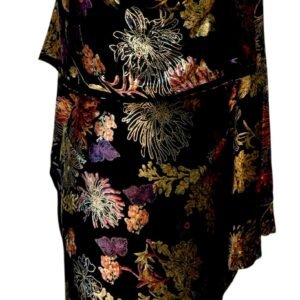 توب حرير ورود مخمل بارزة