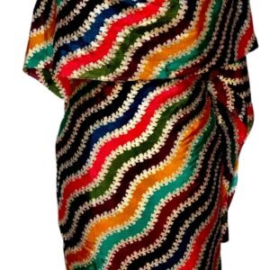 توب حرير هندي خيوط سيلك لامعة ذهبي